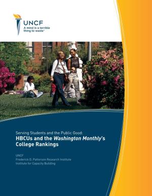 Hbcus and the Washington Monthly's College Rankings