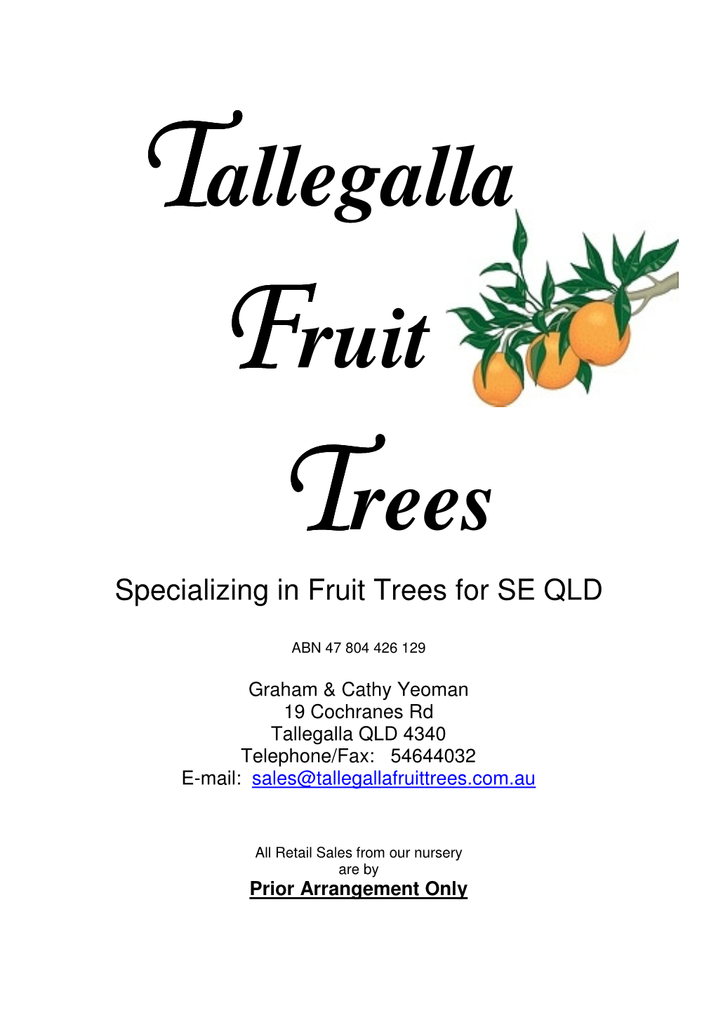 Specializing in Fruit Trees for SE QLD