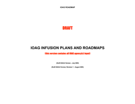 Ioag Infusion Plans and Roadmaps