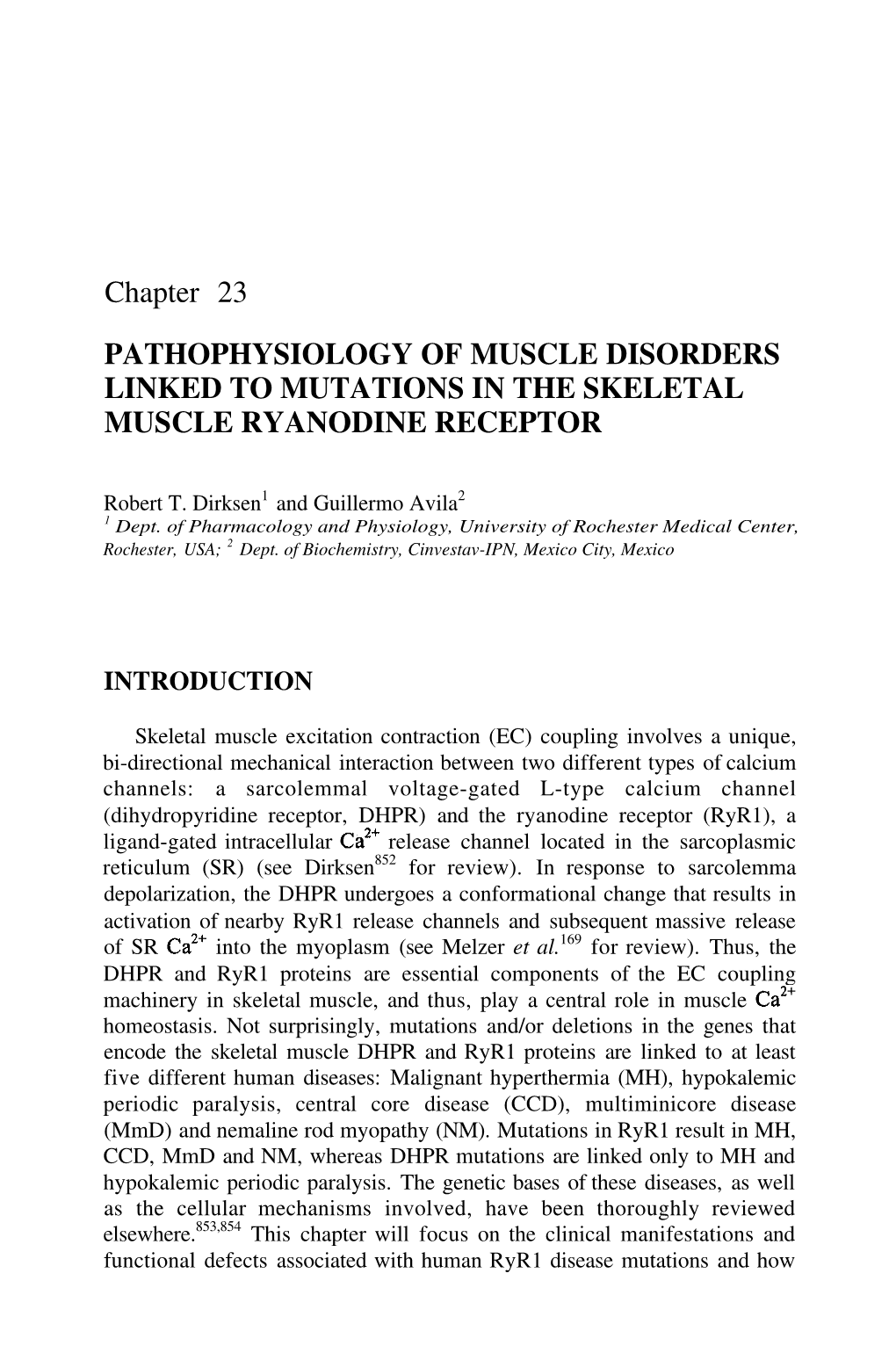 Chapter 23 PATHOPHYSIOLOGY of MUSCLE DISORDERS LINKED TO
