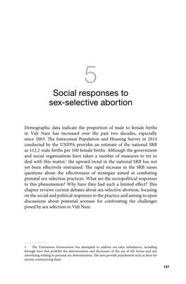 5. Social Responses to Sex-Selective Abortion
