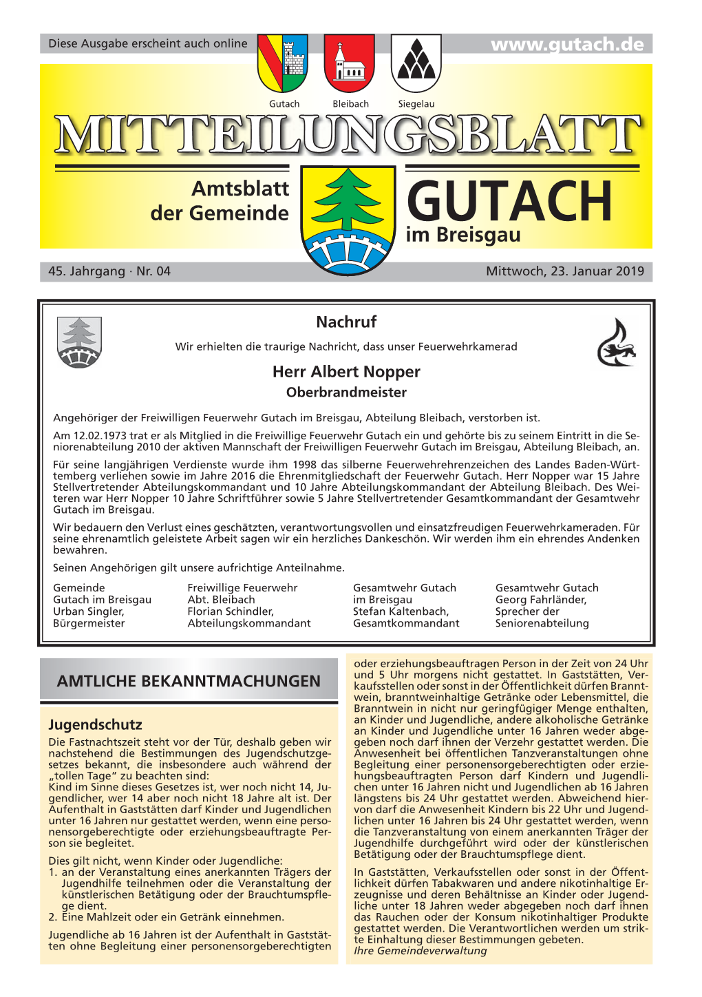 Mitteilungsblatt KW04