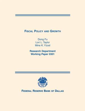Fiscal Policy and Growth