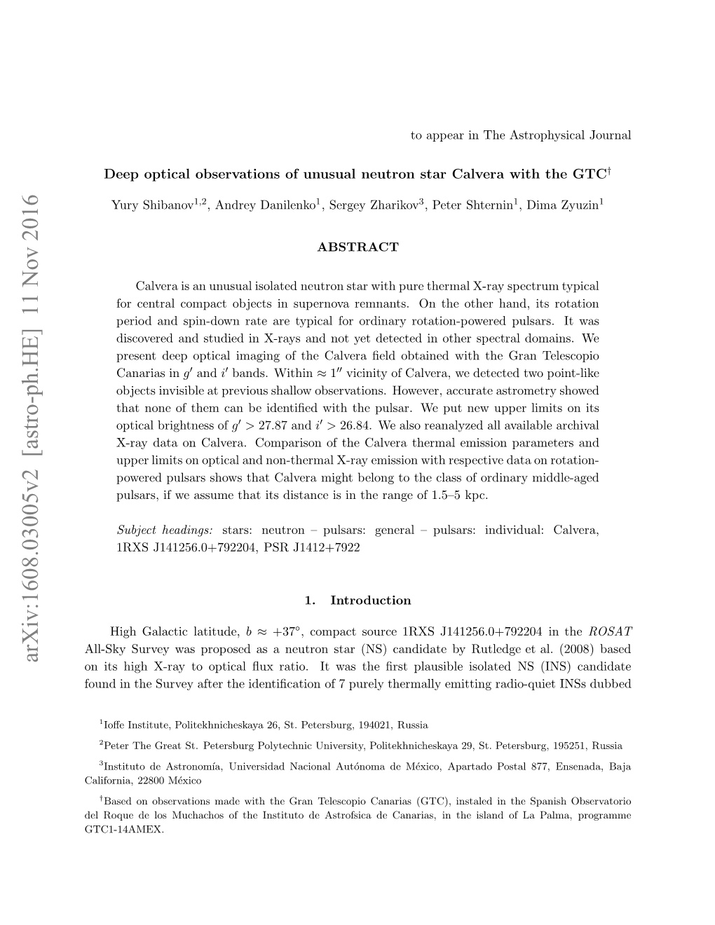 Deep Optical Observations of Unusual Neutron Star Calvera with The