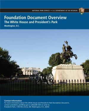 Foundation Document Overview, the White House
