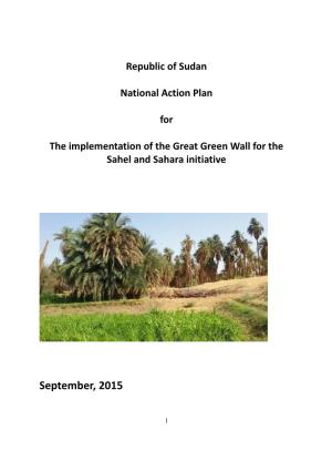National Action Plan for the Implementation of the Great Green