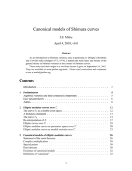 Canonical Models of Shimura Curves