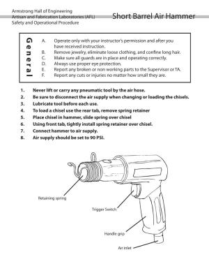 Air Hammer Safety and Operational Procedure General A