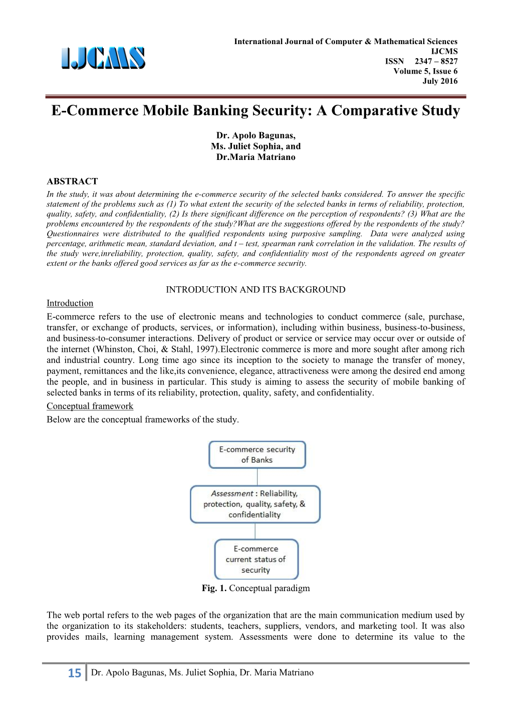 E-Commerce Mobile Banking Security: a Comparative Study