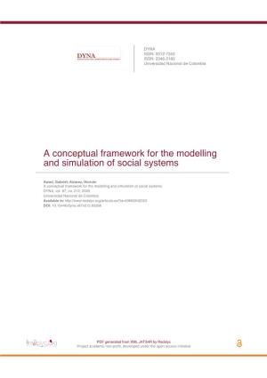 A Conceptual Framework for the Modelling and Simulation of Social Systems