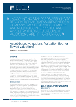 …Accounting Standards Applying to Recognition and Measurement of A