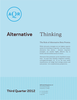 Thinking Alternative