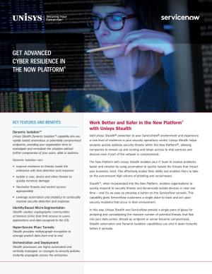 Get Advanced Cyber Resilience in the Now Platform®