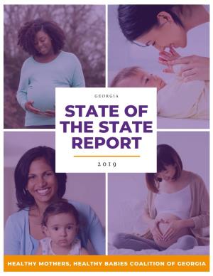 2019 State of the State: Maternal and Infant Health in Georgia Report