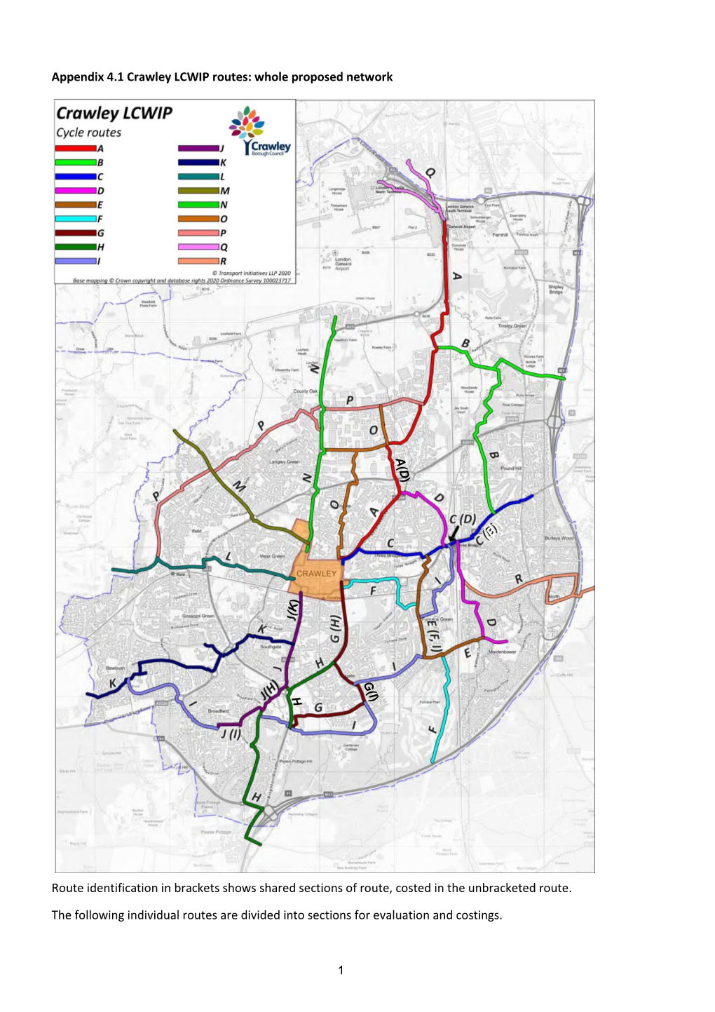 Appendix 4.1 Crawley LCWIP Routes: Whole Proposed Network