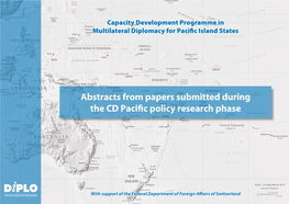 Abstracts from Papers Submitted During the CD Pacific Policy Research Phase
