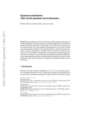 Quantum Simulations with Circuit Quantum Electrodynamics