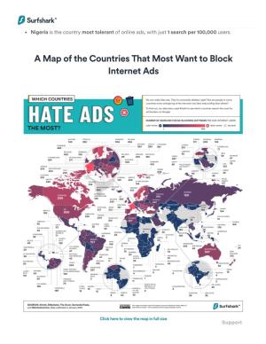 A Map of the Countries That Most Want to Block Internet Ads