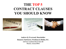 The Top 5 Contract Clauses You Should Know