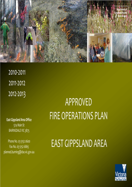 Approved Fire Operations Plan East Gippsland Area