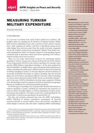 Measuring Turkish Military Expenditure 3