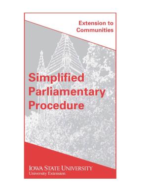 Simplified Parliamentary Procedure