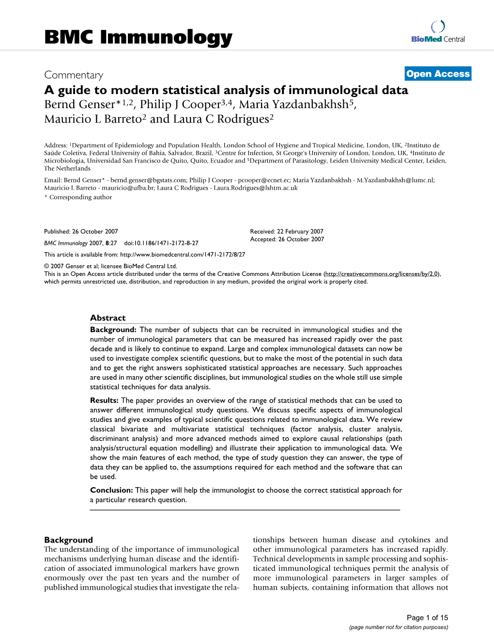 BMC Immunology Biomed Central