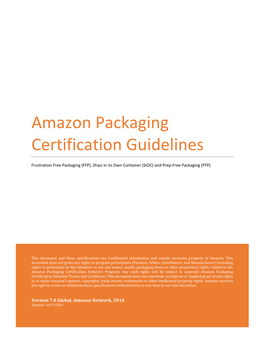 Amazon Packaging Certification Guidelines