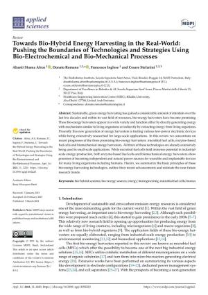 Towards Bio-Hybrid Energy Harvesting in the Real-World: Pushing the Boundaries of Technologies and Strategies Using Bio-Electrochemical and Bio-Mechanical Processes