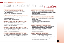 Il CONTENUTO Del FUTURO Calendario