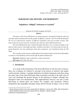 Kokzhar Fair: History and Modernity