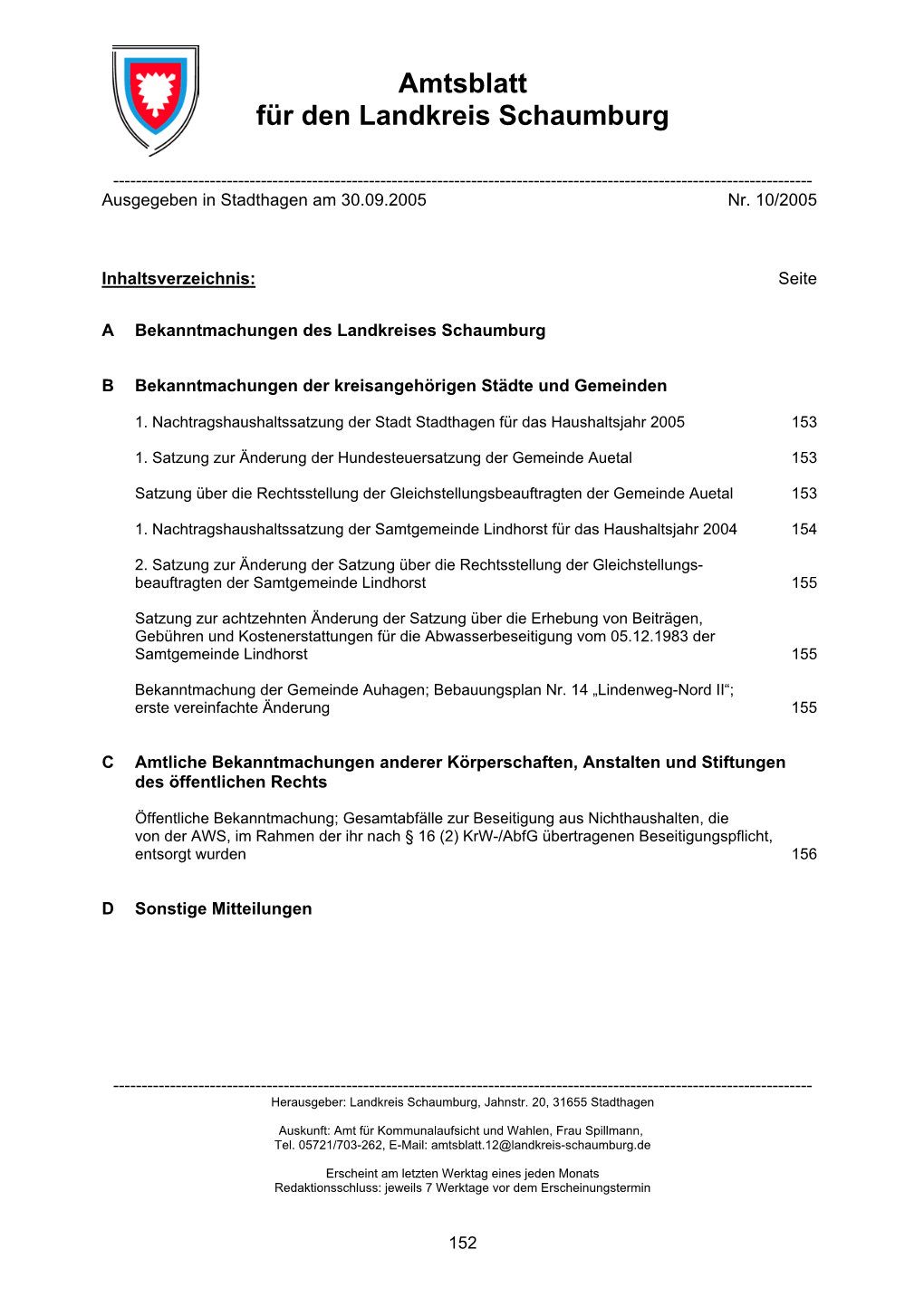 Amtsblatt 2005 Nr. 10