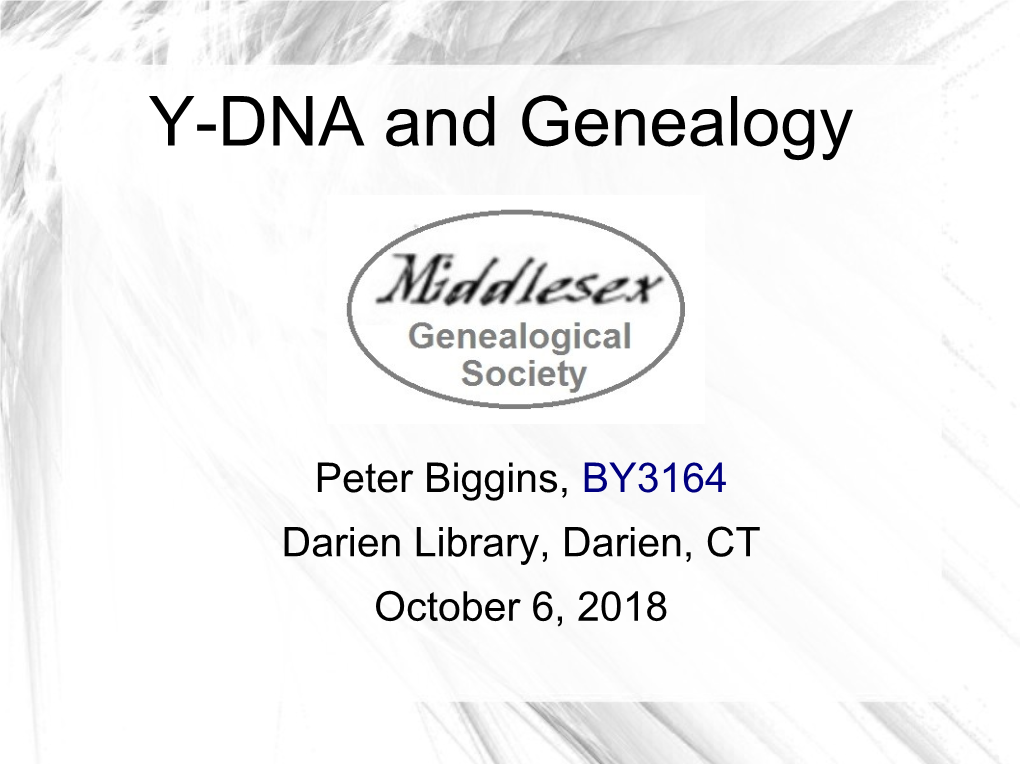 Y-DNA and Genealogy