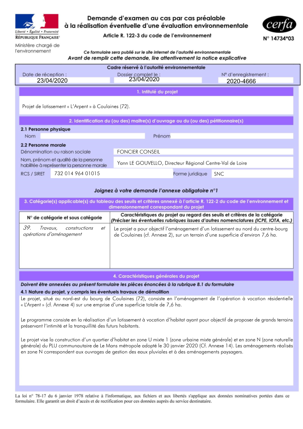 Projet De Lotissement « L'arpent » À Coulaines