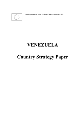 Country Strategy Paper: Venezuela
