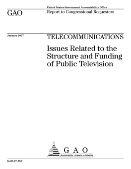 Issues Related to the Structure and Funding of Public Television