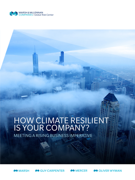 How Climate Resilient Is Your Company? Meeting a Rising Business Imperative