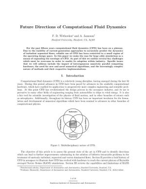 Future Directions of Computational Fluid Dynamics