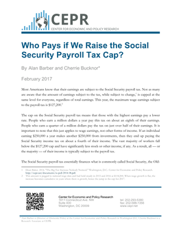 Who Pays If We Raise the Social Security Payroll Tax Cap?