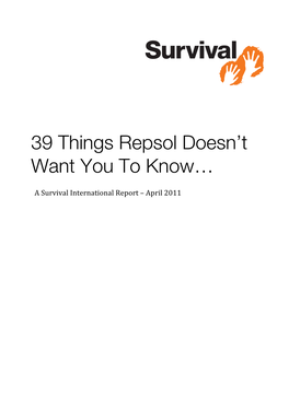 39 Things Repsol Doesn't Want You to Know…