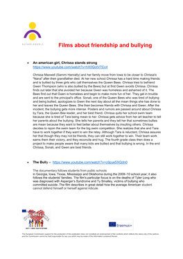 Films About Friendship and Bullying