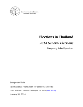 IFES.Org January 31, 2014 Frequently Asked Questions