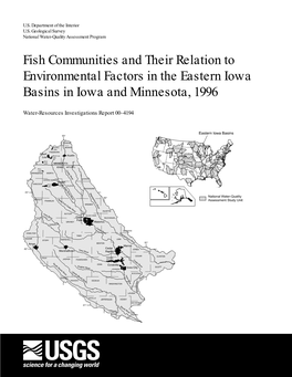 Fish Communities and Their Relation to Environmental Factors in the Eastern Iowa Basins in Iowa and Minnesota, 1996