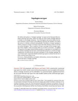 Topologies on Types