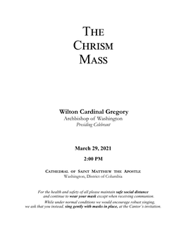 The Chrism Mass