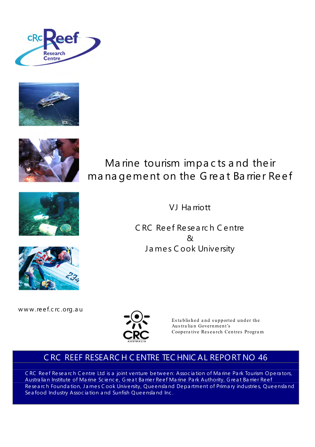 Marine Tourism Impacts and Their Management on the Great Barrier Reef