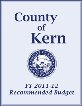 FY 2011-2012 Recommended Budget: Kern County Administrative Office