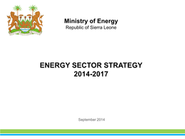 Energy Sector Strategy 2014-2017