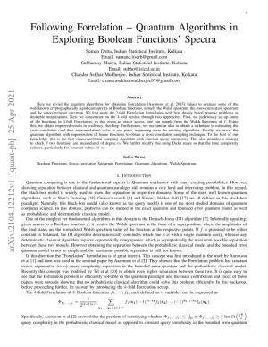 Quantum Algorithms in Exploring Boolean Functions' Spectra