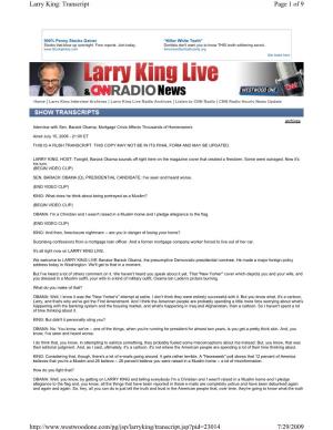 Philip Hilder and Mark Zachary of Countrywide on Larry King Live